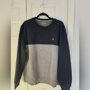 IZOD Men's Two-Tone Crewneck Advantage Fleece Sz Large